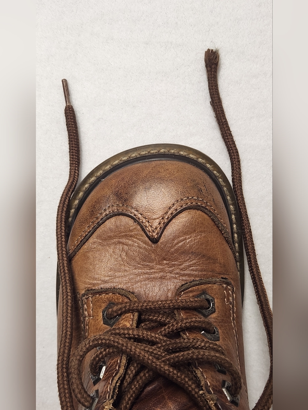 Eddie Moran Vintage Chunky Brown Leather Oxfords Sz 8 Dark Academia Grunge Goth - Picture 7 of 9